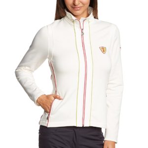 femme avec une élégante veste de golf