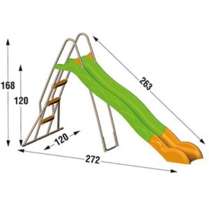 grand toboggan vert et jaune